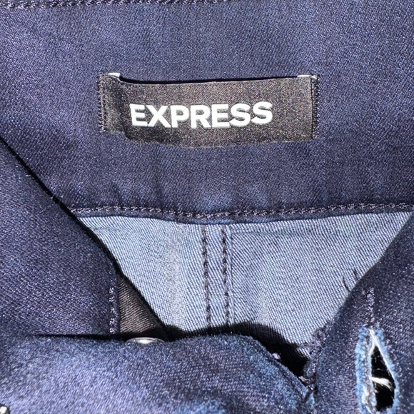 Express Navy Bell Flare Super High Rise size 6 - Picture 3 of 7